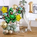 Wanna Party Large Dinosaur Theme Birthday Decoration Set - Pack of 5 Foil Balloons for Jurassic Theme Jungle Animal Decoration gallery image