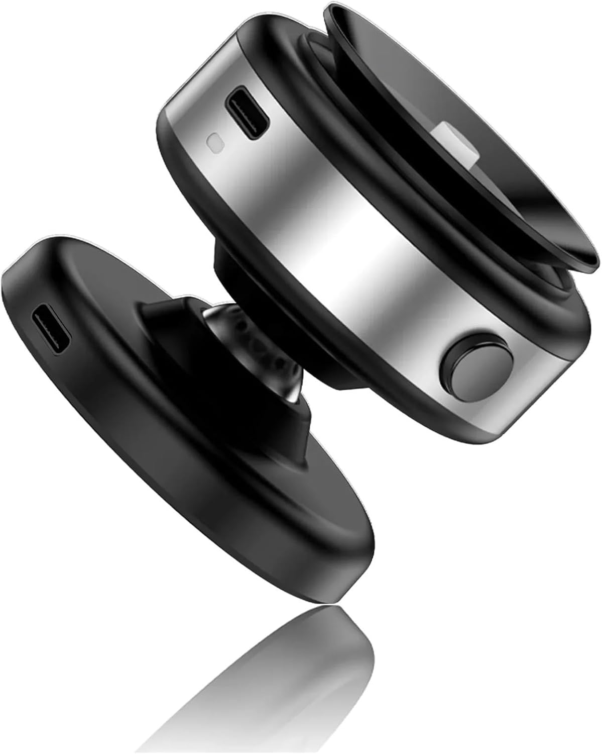 360° Rotating Car Phone Holder Dual-Sided Vacuum Suction Mount for 4.7 Inch and Above Smartphones for Universal Use(Wireless-Black)