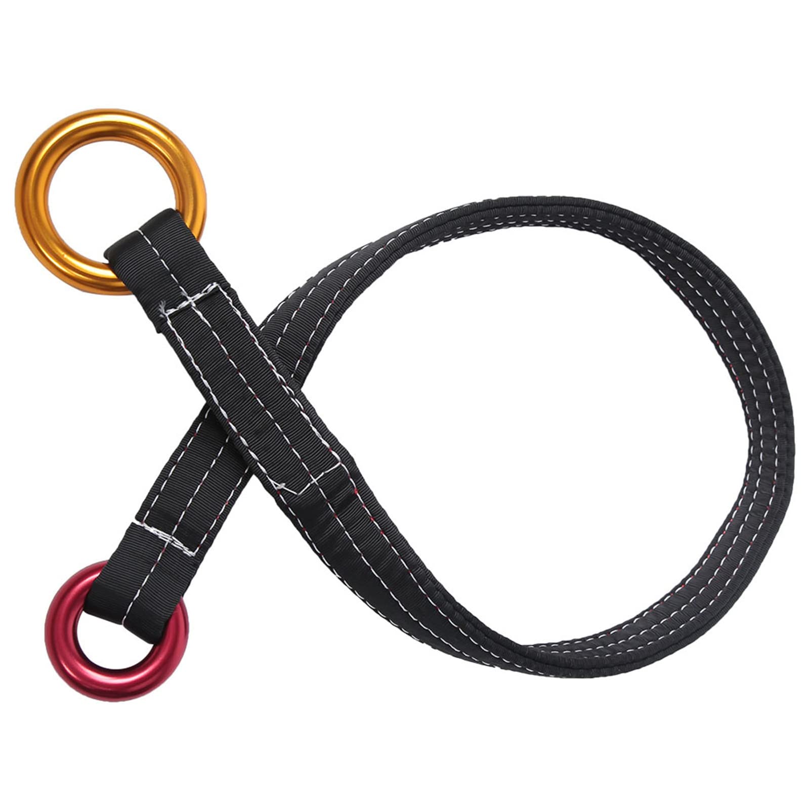 Demeras Cordón de árbol de Escalada de 120 CM Cordón de Alambre de Rescate de árbol de Escalada al Aire con 2 Anillos Colgantes para Escalar