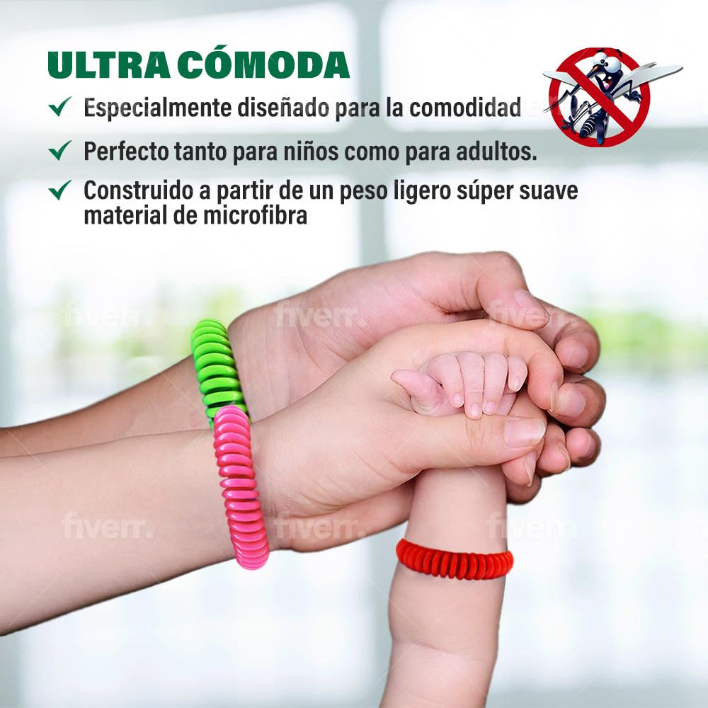 Pulseras Anti Mosquitos Multicolor Elastica con Citronela, Brazalete Repelente de Mosquitos e Insectos, Proteccion Exterior Interior, Larga Duracion, para Niños y Adultos (1, Amarillo)