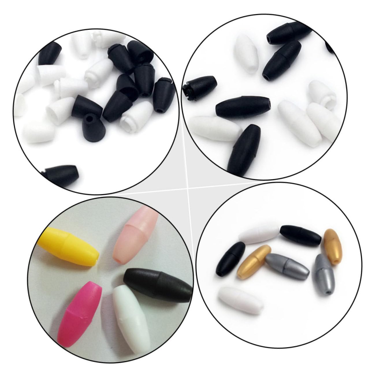 Operitacx 400piezas Clasp De Seguridad De Plástico Para Manualidades Conectores De Cuerda Para Lanyards Pulseras y Collares