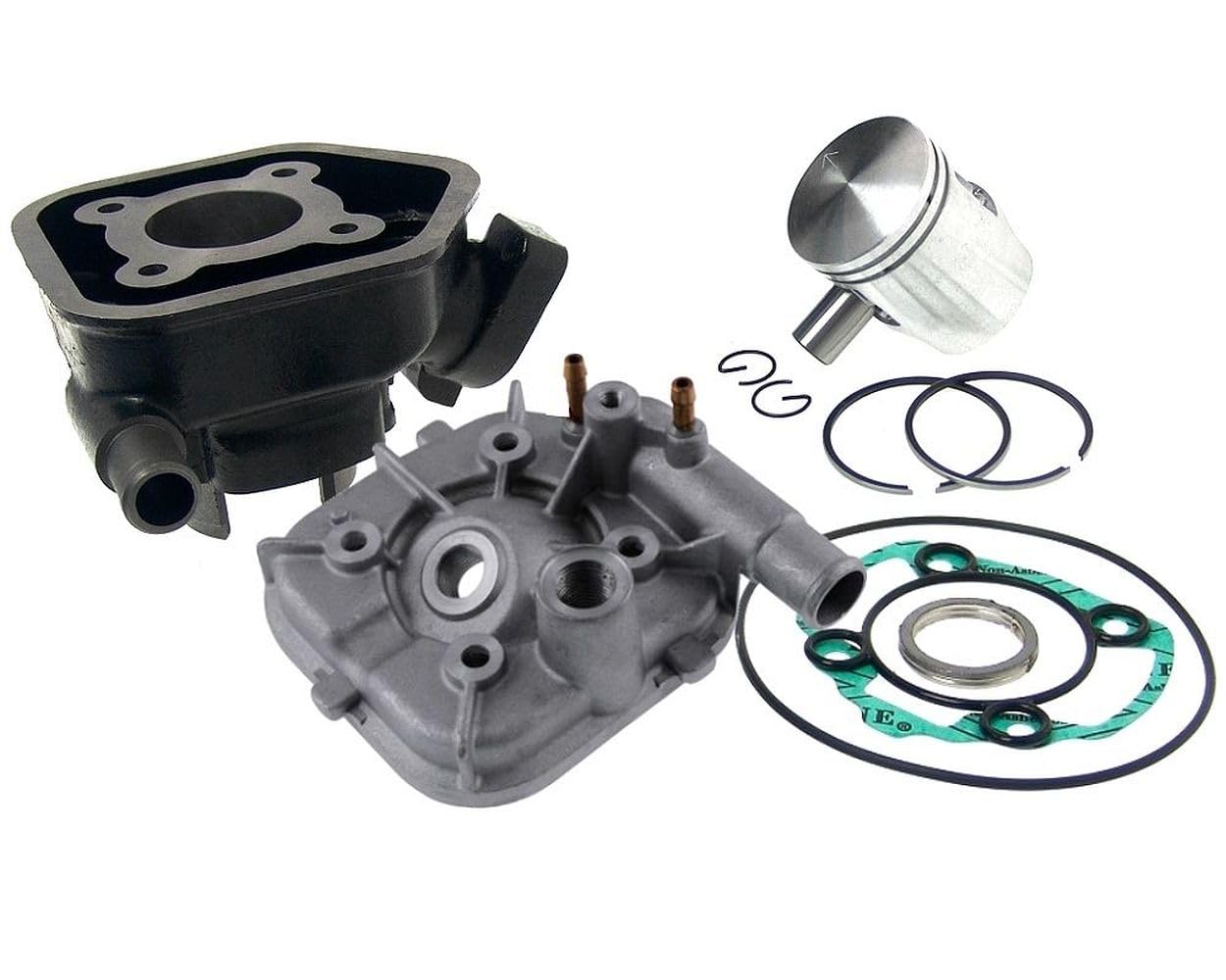 2EXTREME Kit cylindre 50 compatible avec Peugeot Speedfight 1 et 2 à eau | Culasse, fonte grise, piston, joints; moteur deux temps, alésage 40 millimètres, axe 12, compatible avec Peugeot X-Fight 50