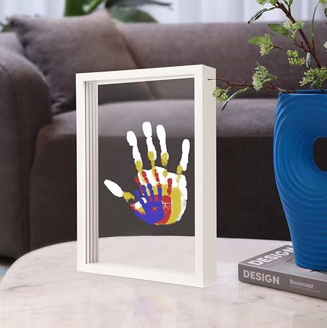 Family Handprint Kit, DIY Craft Keepsake Wooden Frame, Endless Gift Set,...