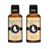 2 Pack 30ml Premium Fragrance Oil - Coconut Cream & Tahitian Vanilla - for Candle, Soap Making, Aromatherapy, Diffusers, Home Care, & Humidifiers