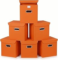 Vista 12 de Organizadores de Armario Contenedores de Almacenamiento de Tela Con Tapas Cubos Plegables Organizador Cesta Con Asas, Cajas de Almacenamiento