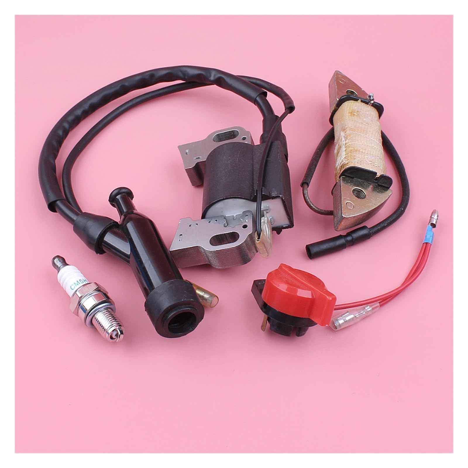 Kit de bujía de Interruptor de Parada de Bobina de Carga de Encendido for GX340 GX390 11HP 13HP GX 340 390 Pieza de Motor de cortacésped