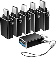 Vista 8 de Paquete de 8 adaptadores USBC a USB, adaptador USB a USB C, adaptador USB-A tipo C macho hembra OTG, juego de adaptadores USBA USBC para iPhone 17