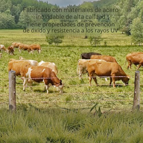 Miniatura 3 de 500m Cuerda Para Cerca Electrica, Cercas De Alambre Para Ganado De Acero Inoxidable, Cuerda Conductora Para Cerca, Hilo Para Eléctrico Cerca Eléctrica, Cerca Electrica Ganado Para Vacas, Caballos