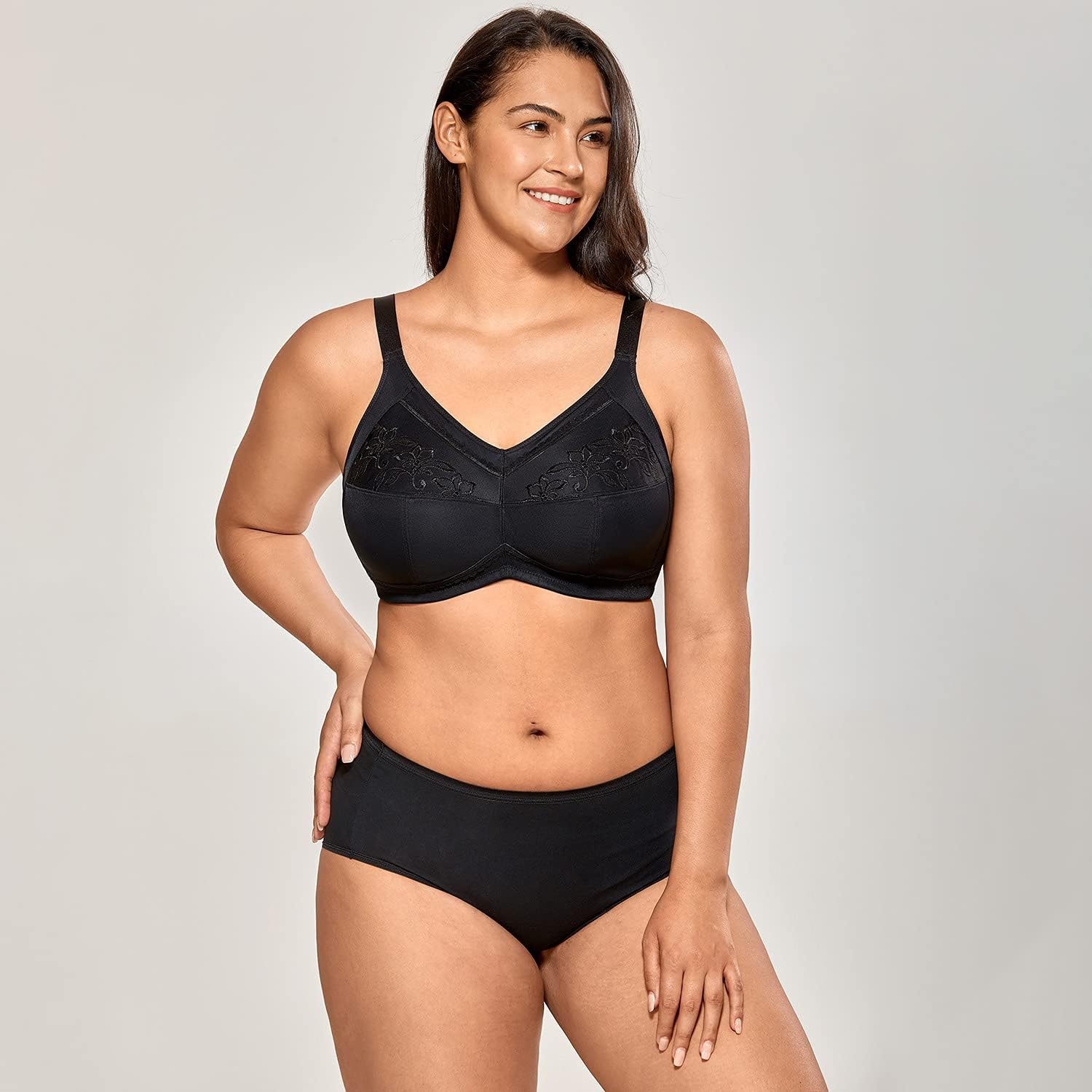 DELIMIRA Women's Mastectomy Pockets Wireless Post-Surgery Plus Size Cotton Sleep Bralette Bra - Image 6