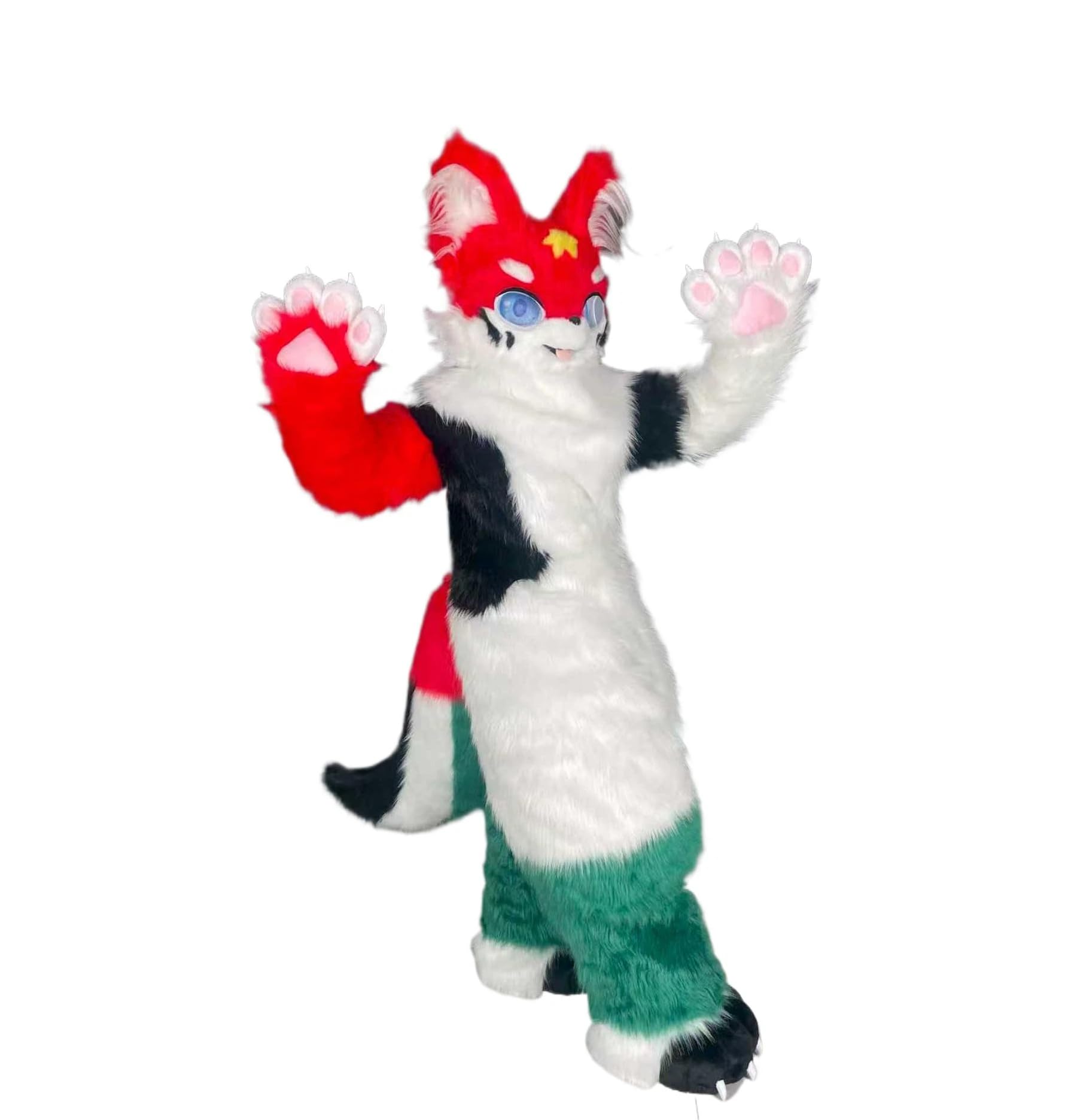 Profesjonalna maskotka Fursuit, futrzany kostium lisa kota, futrzany kostium futrzany całego ciała, na imprezę przebranie na karnawał prezent