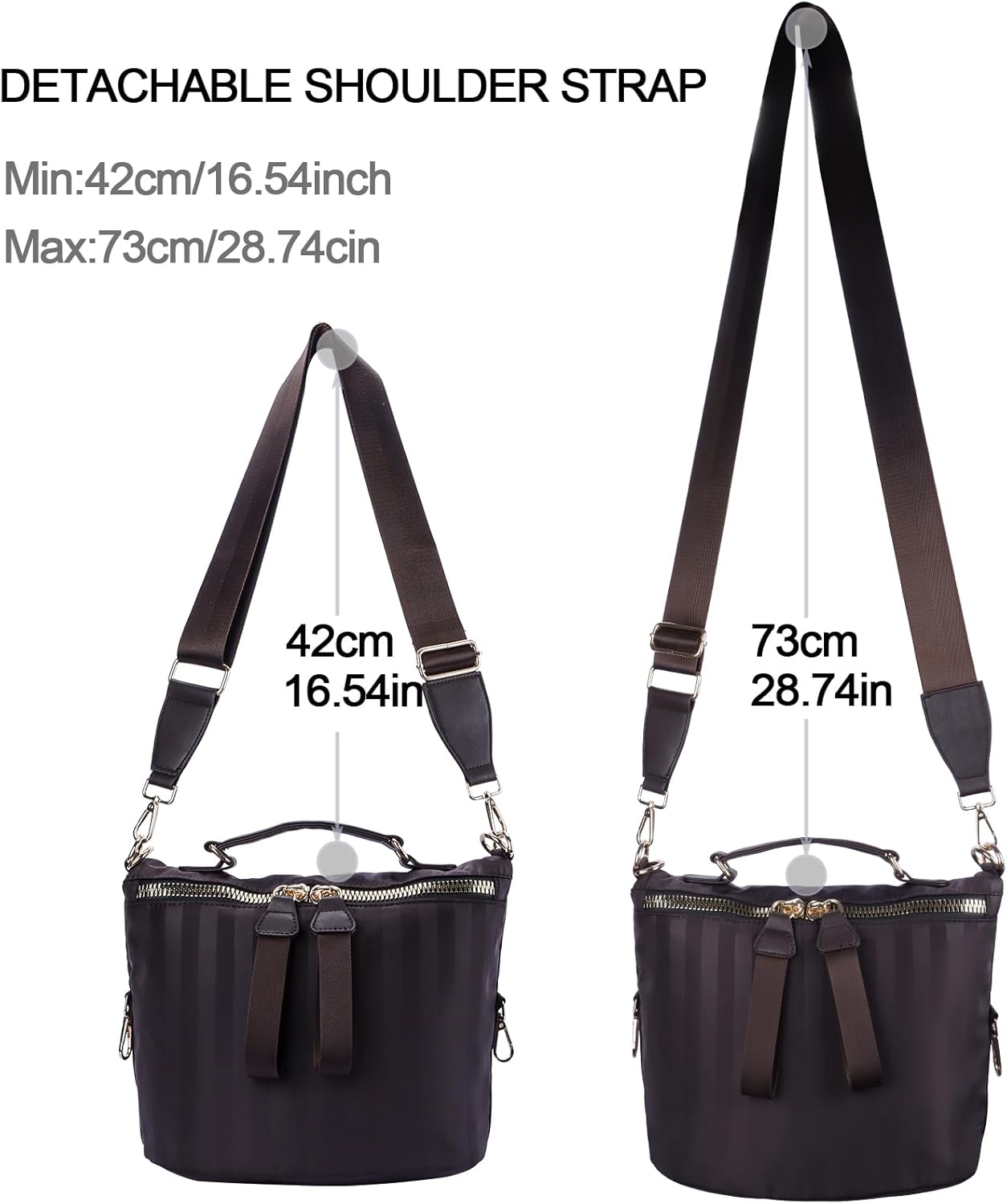 Nylon Crossbody Handbag for Women Anti-theft Purse Shopping Tote Bag Lightweight Shoulder Bag - Image 3