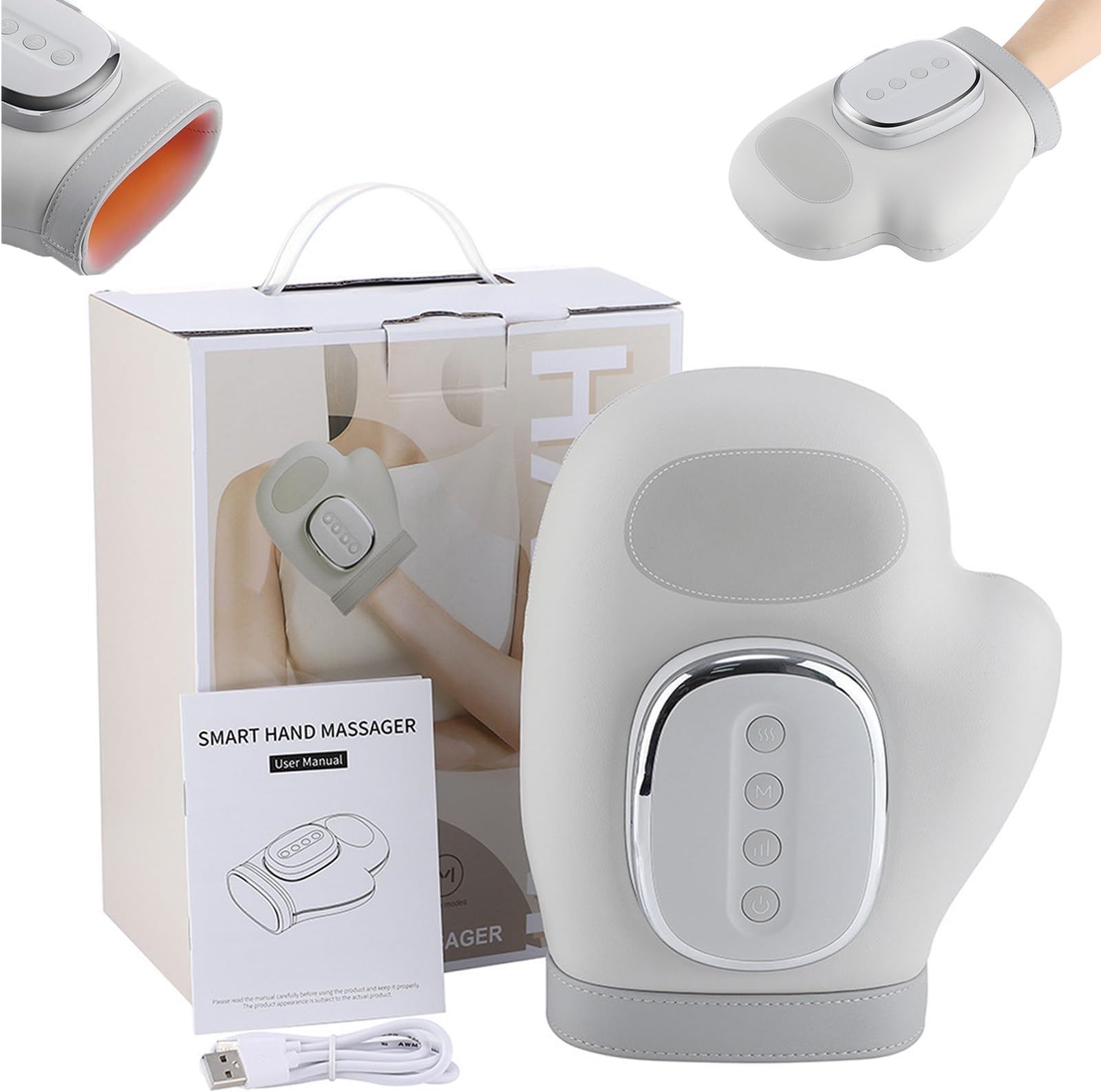 - Hand Massager, Cordless Massagers with Heat and Compression for Arthritis Carpal Tunnel Relief, 3 Massage Modes 3 Heating Levels 5 Intensities, Portable Electric Massagers, Ideal Gifts for Women Men