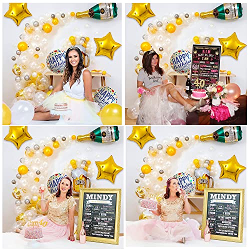 Image of Party Propz Golden Balloons Decoration Combo Set of 40 For Adult Birthday Decoration(Metal)