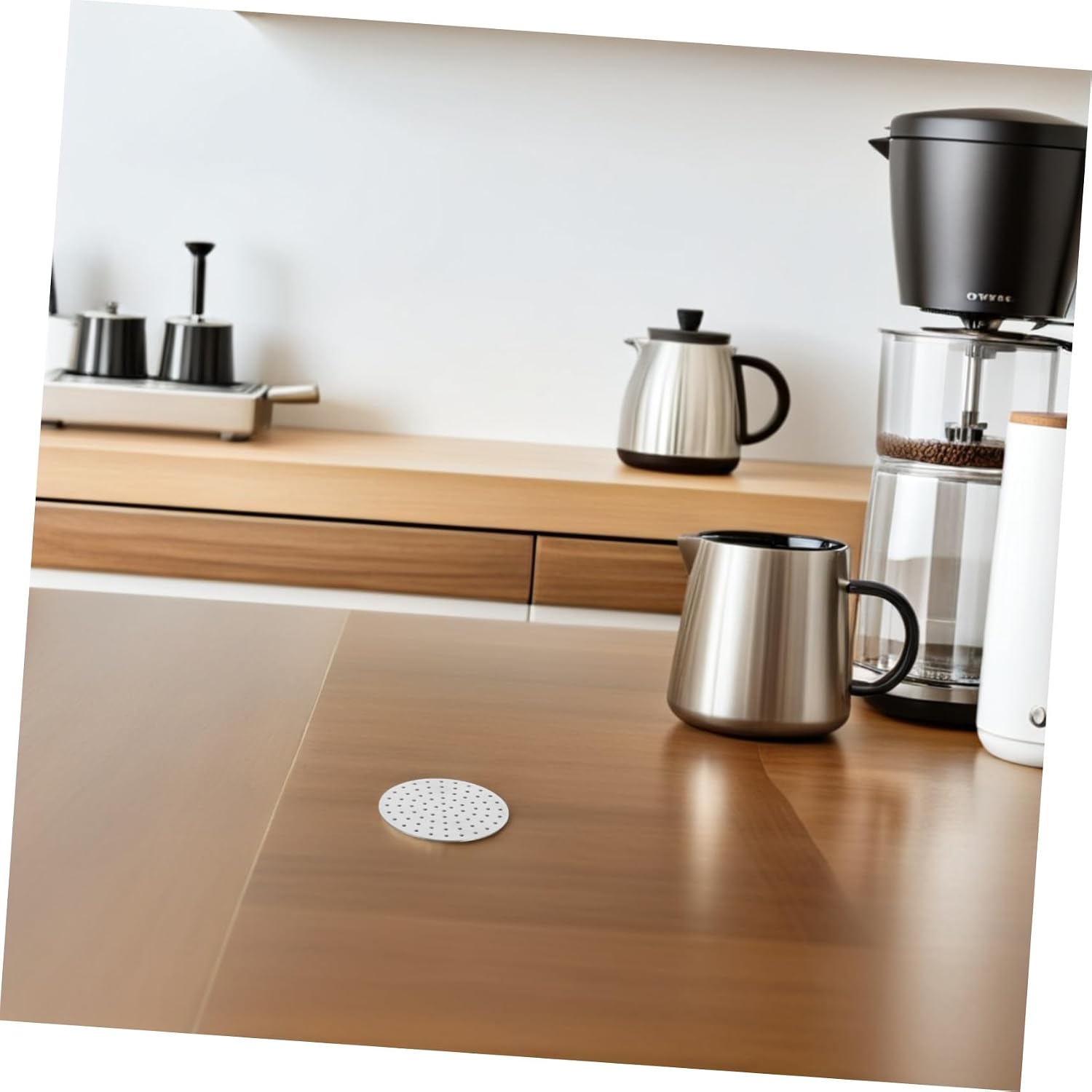 SEWACC Stainless Steel Espresso Puck Screen for Portafilter Reusable Coffee Filter Mesh with Even Water Distribution for Enhanced Flavor Easy to Clean and Portable for Daily Use