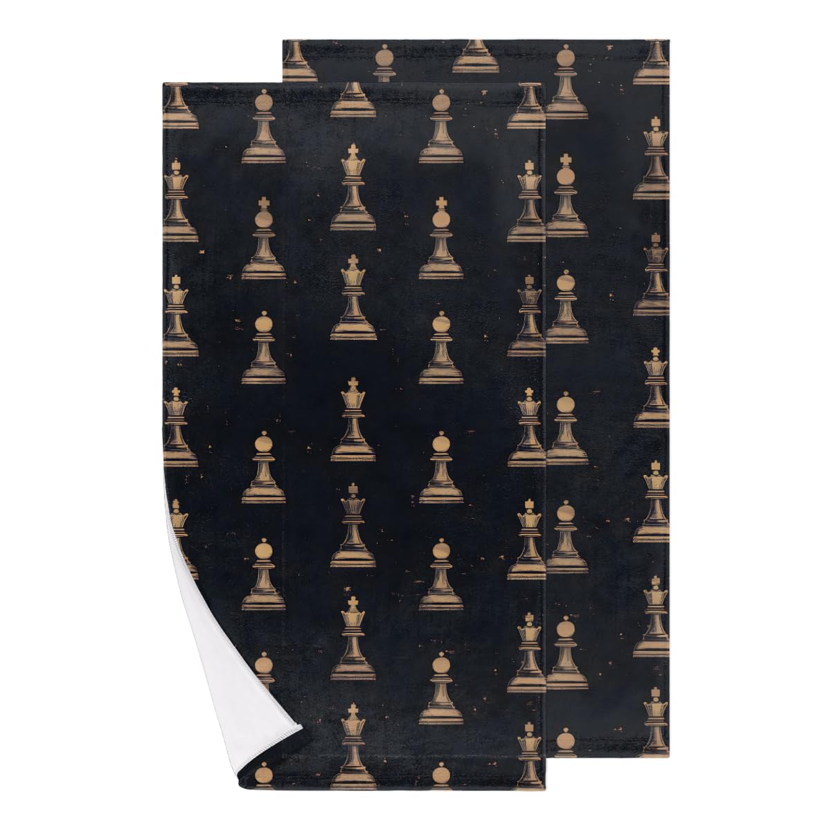 RPWOBBYQ Retro Chess Pieces Hand Towels Set of 2 Soft Theme Towel Small Bath Towels Absorbent Bathroom Decorative for Farmhouse Spa Gym Kitchen 28 X 14 in Dish Washcloths