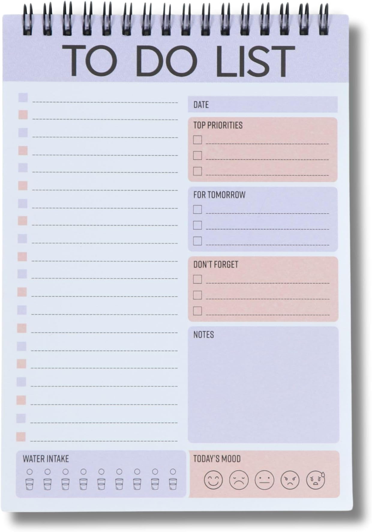 Spiral-Bound To Do List Notepad - Daily Planner/Organizer with Priority Sections - Ideal for Home, Office, and School - 60 Spiral-Bound Sheets.