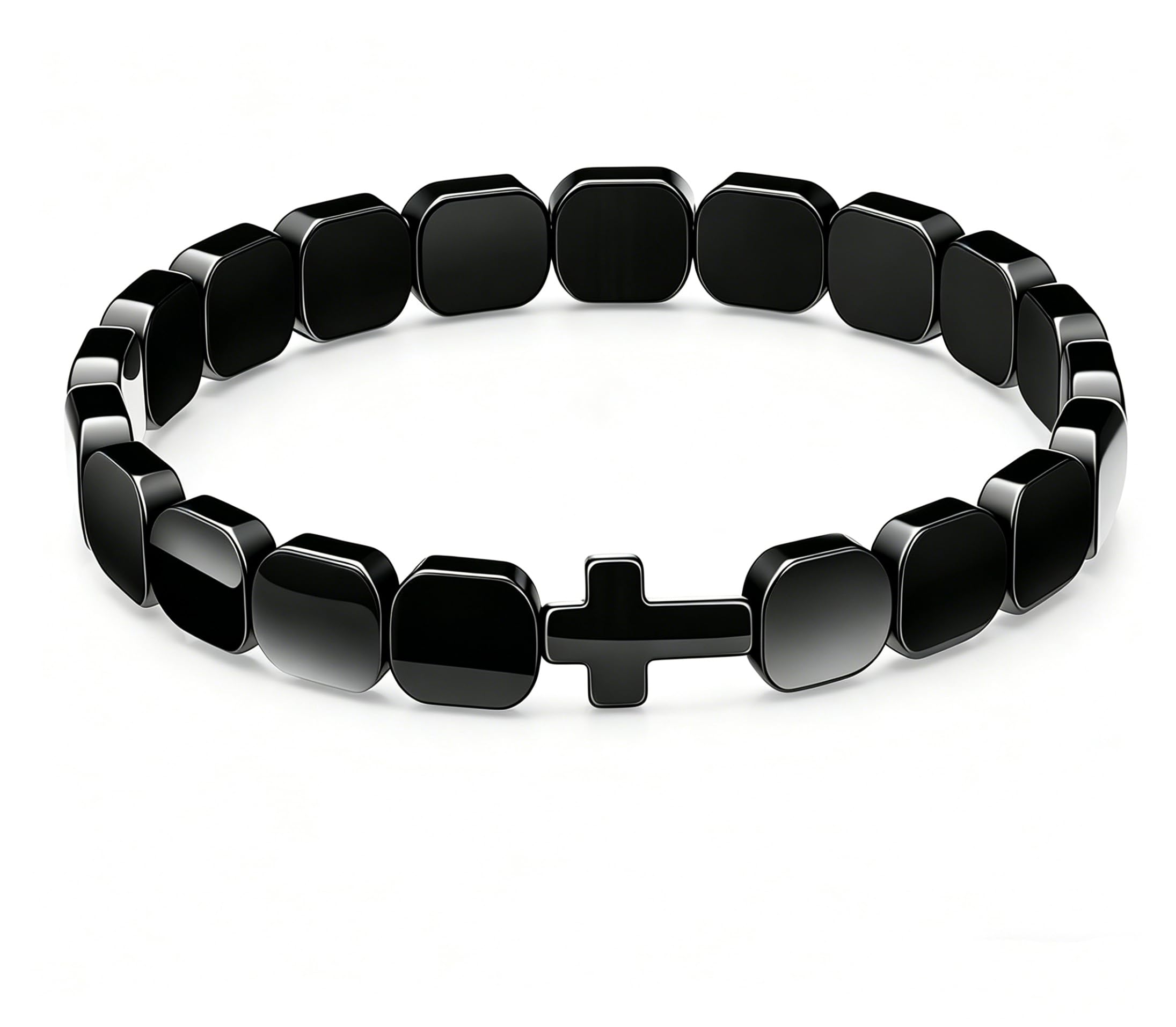 Dczosily Triple Protection Bracelet Natural Tiger's Eye Hematite Agate Stone Bracelet for Men Women Crystal Jewelry Healing Bracelets Bring Luck