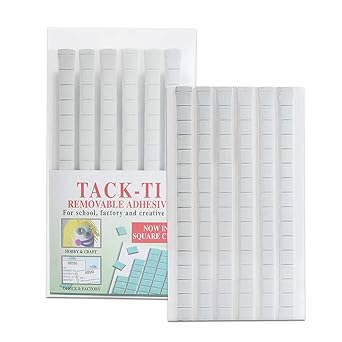 MABUSIYI 204 Pcs Poster Putty Sticky Tacky Putty, Non-Toxic Adhesive Mounting Putty Reusable & Removable Wall Safe Tack Putty for Poster, Photo Frames Party Supplies (White)