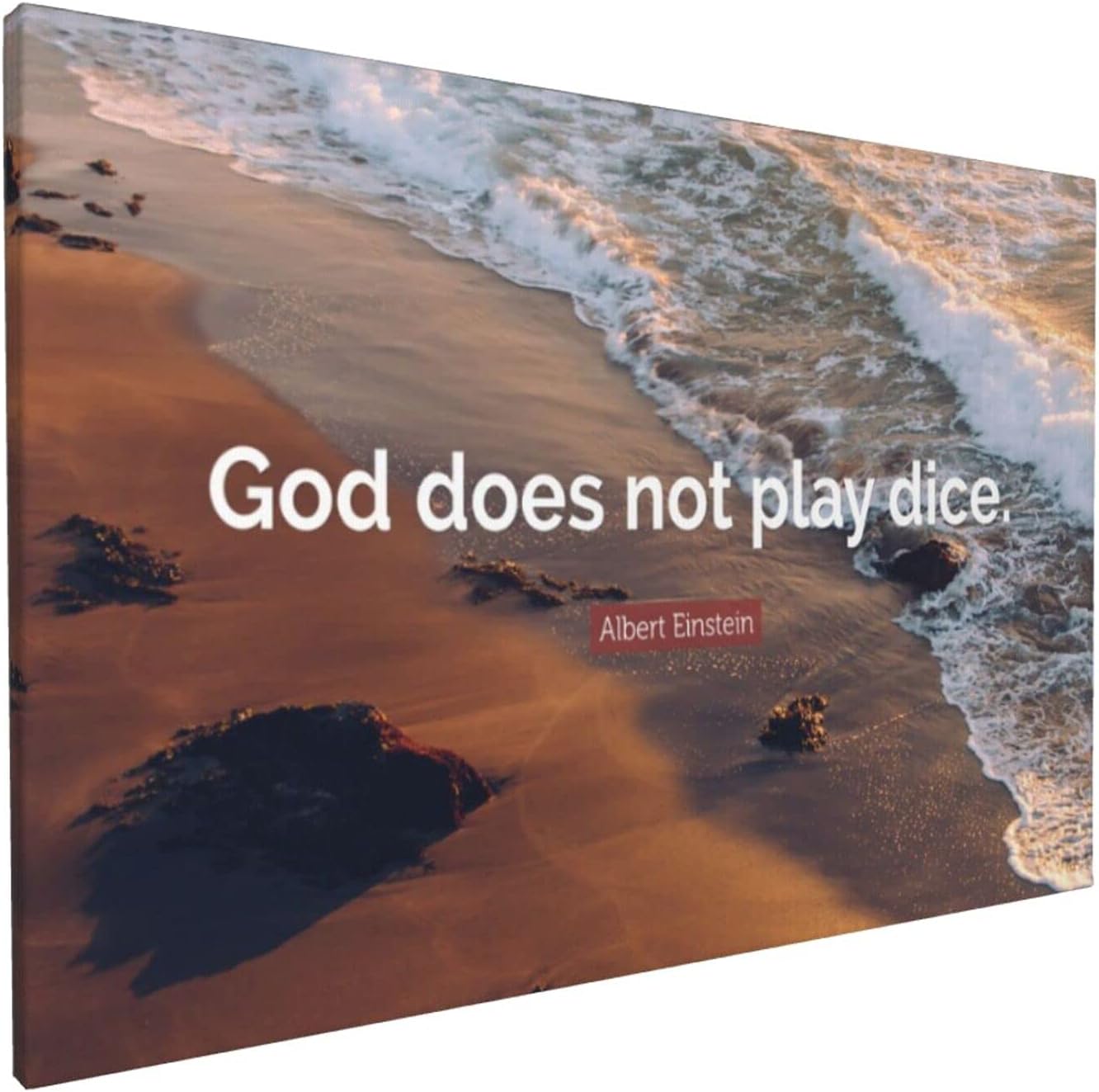 Tiayead God Does Not Play Dice Inspirational Wall Art