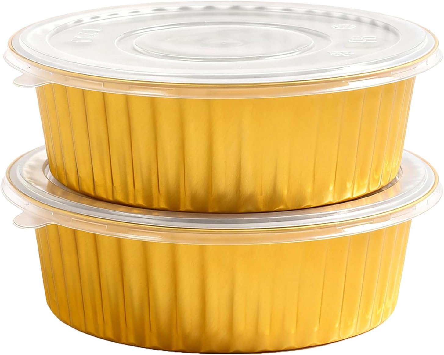 200 Packs Food Delivery Containers, Aluminum Take Out Contaniners with Lids, Disposable Food Containers, Bulk for Restaurants, Catering, Stackable for Storage(PP Cover, 250/102 fl oz)