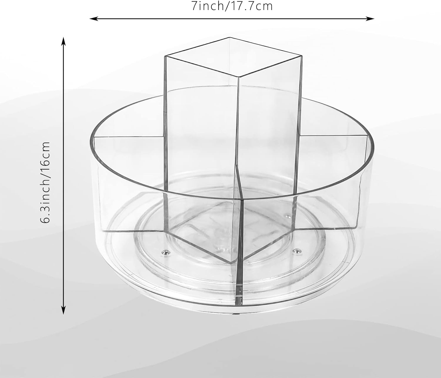 QUTHZZHY Makeup Organizer, 360 Degree Rotating Adjustable Cosmetic Storage Display Case, Large Capacity Cosmetics Storage Box Vanity Shelf Countertop, Fits Makeup Brushes, Lipsticks (Single Layer) : Beauty & Personal Care