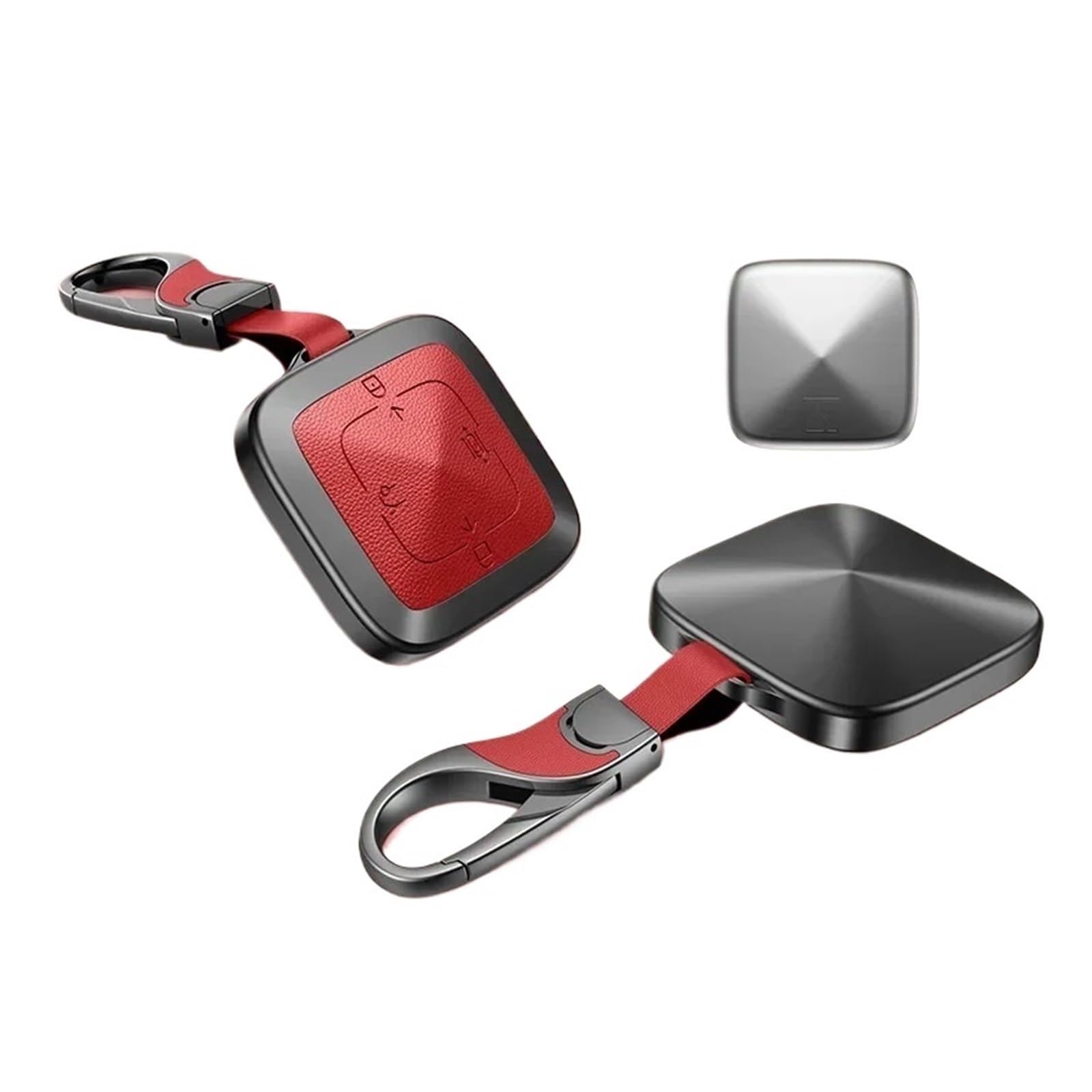 Funda de coche Zeekr 001 protector de llave Bluetooth de aluminio con llavero 7