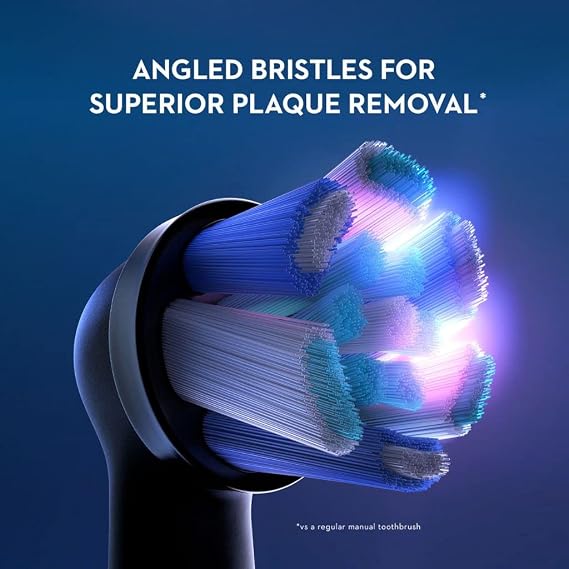 Oral-B iO Ultimate Clean Yedek Fırça Başlıkları, 6 Adet Beyaz, Siyah 6 Adet (1'li Paket)