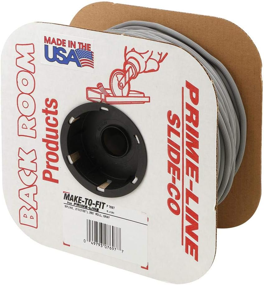 Prime-Line P 7649 1/8 in. x 250 Foot, Gray Spline Roll (1 Roll)
