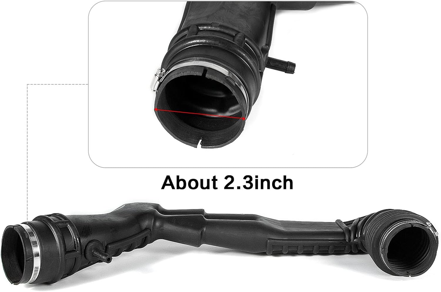 Air Intake Snorkel Inlet Outlet Duct, F37Z-9B659-H Compatible with Ford Ranger 3.0L V6 1992 1993 1994, Air Intake Hose Mass Meter Boot Replace F37E-9R504-HA F37Z9B659H