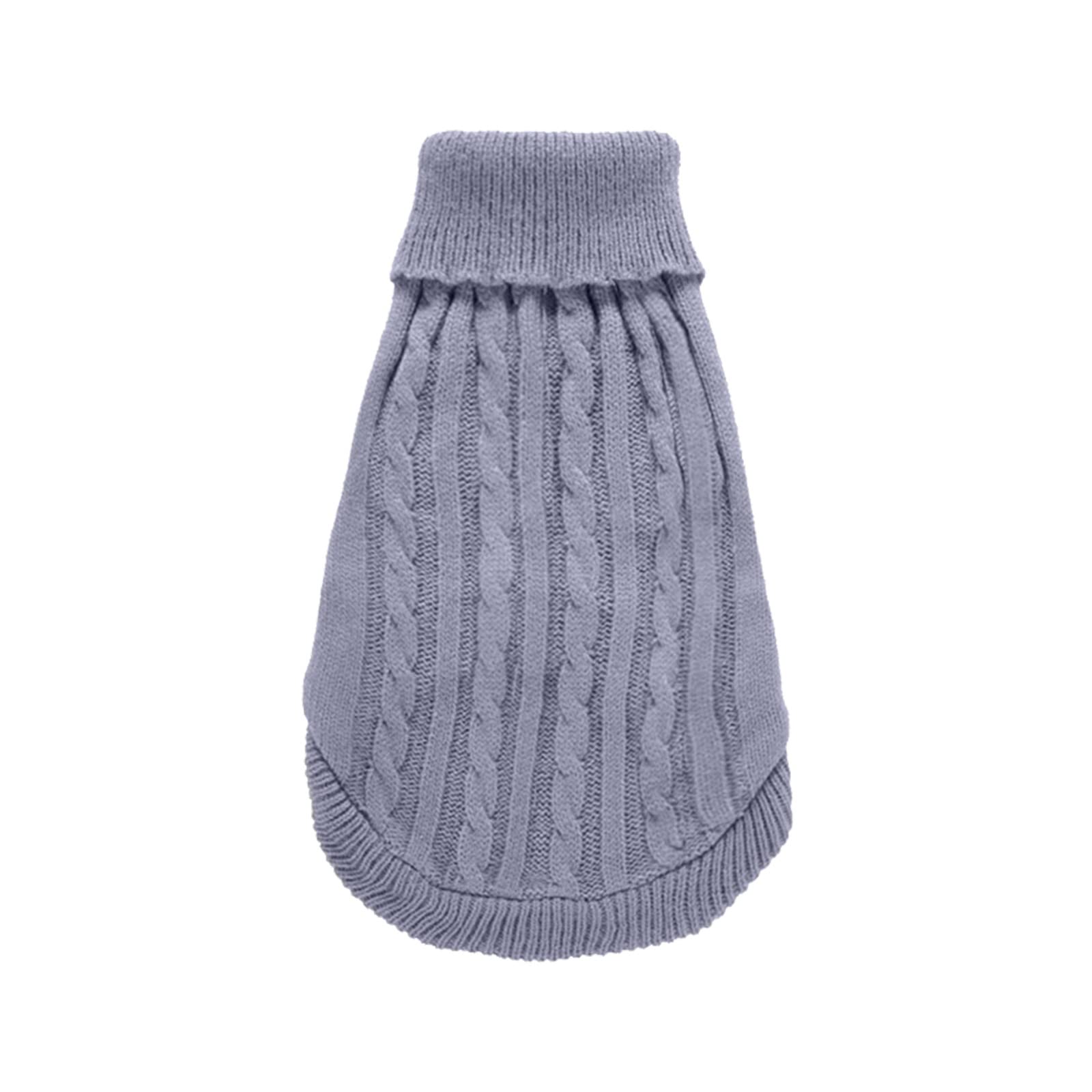 Pet Dog Cat Knitted Jumper Winter Warm Sweater Puppy Coat Jacket Clothes Costume Pet Clothes for Large Dogs Female (Grey, XL)