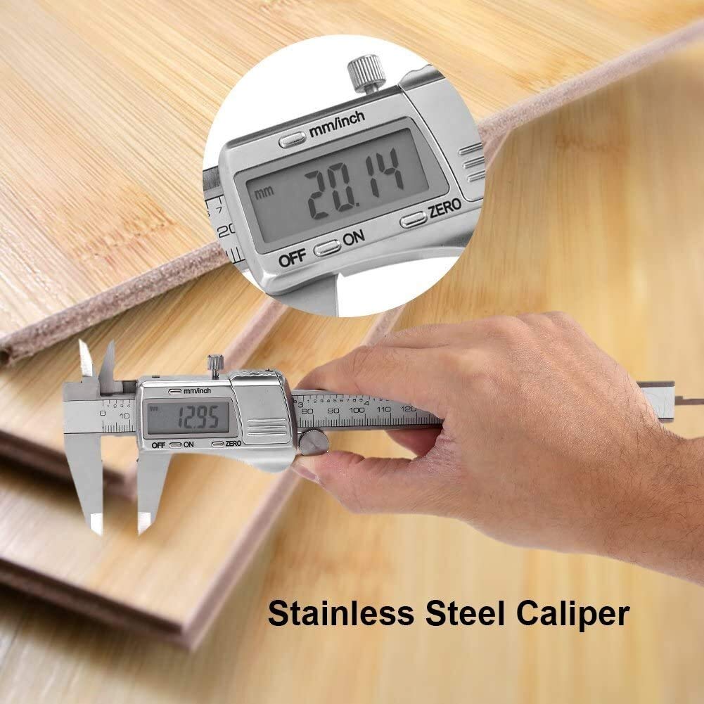 Cyfrowy LCD Vernier Stainless Steel Caliper 150mm Micrometr Elektroniczny Wskaźnik