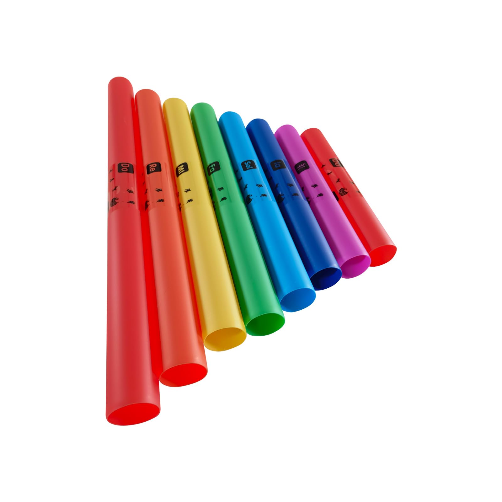Set di 8 tubi sonori musicali musicali a 8 toni, strumento a tubo sonoro colorato a 8 toni, di compleanno, set di tubi sonori musicali per spettacoli comuni in classe