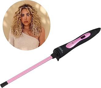 – CHOPSTICK STYLER Heroine Curling Wand, 10mm Super Skinny Rectangular Ceramic Barrel for Tight Long Lasting Chopstick Curls for Long & Short Hair with Heat Glove