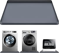Vista 1 de 2 Pack de alfombrillas de silicona para bandeja de drenaje de lavadora, alfombrilla de lavadora gris de 27 * 27 pulgadas, antideslizante