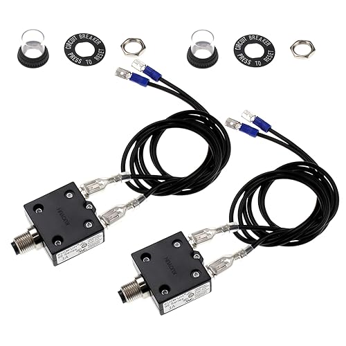 Miniatura 11 de Disyuntor térmico de 20 amperios, protector de sobrecarga térmica Serie L1 125-250V CA 50V CC, botón de reinicio manual del disyuntor de 20 A, 2