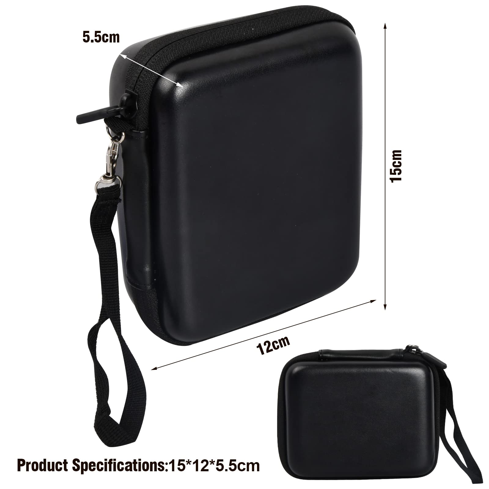 Waterproof Guitar Picks Case, Plectrums Holder with Zipper for Acoustic Bass Electric Guitar (Black) - Image 2