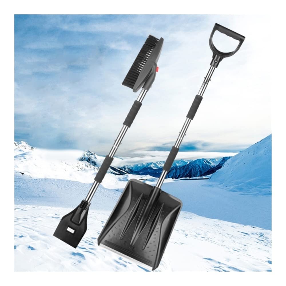 Rascador de hielo para coche Pala Quitanieves Para Coche, Pala Para Nieve 3 En 1, Rascador De Hielo, Parabrisas, Rompehielos Desmontable, Pala Para Cepillo De Nieve De Invierno Rascadores de hielo par