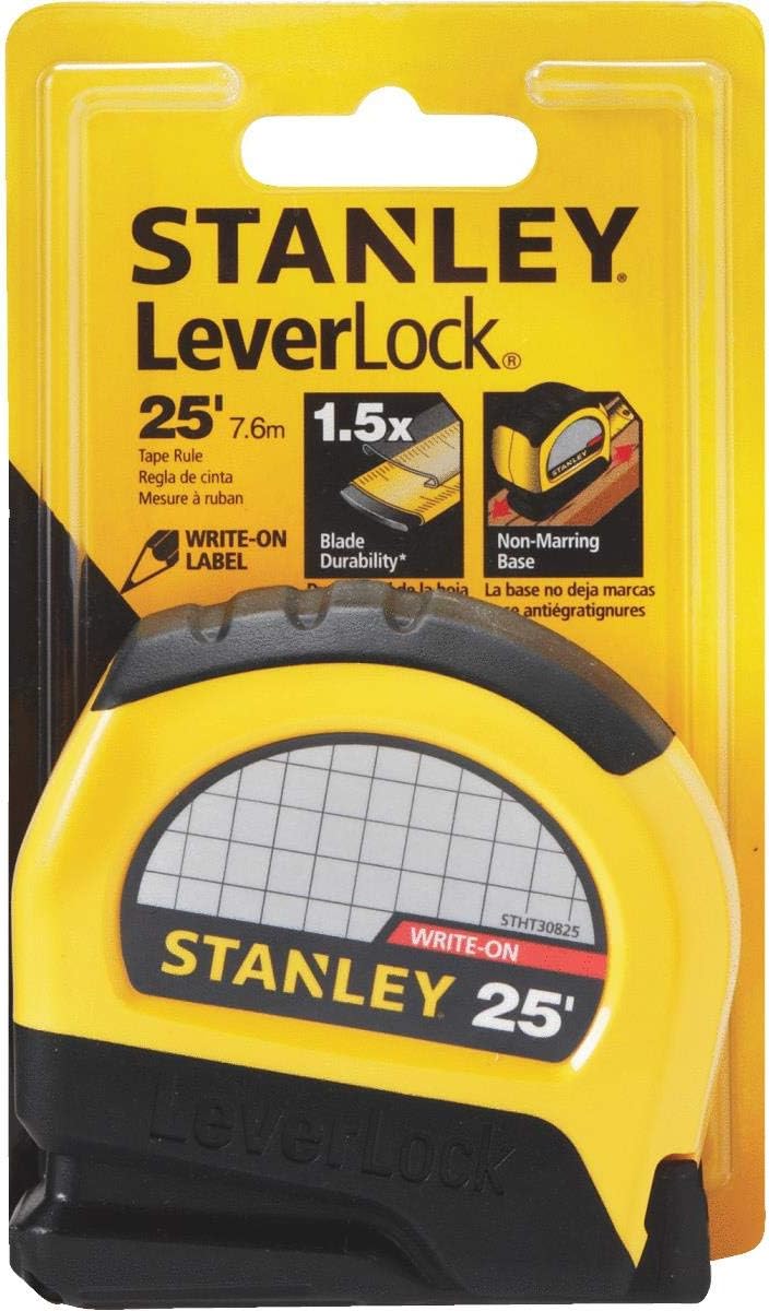 Stanley 30-825 25-Foot-by-1-Inch LeverLock Tape Rule