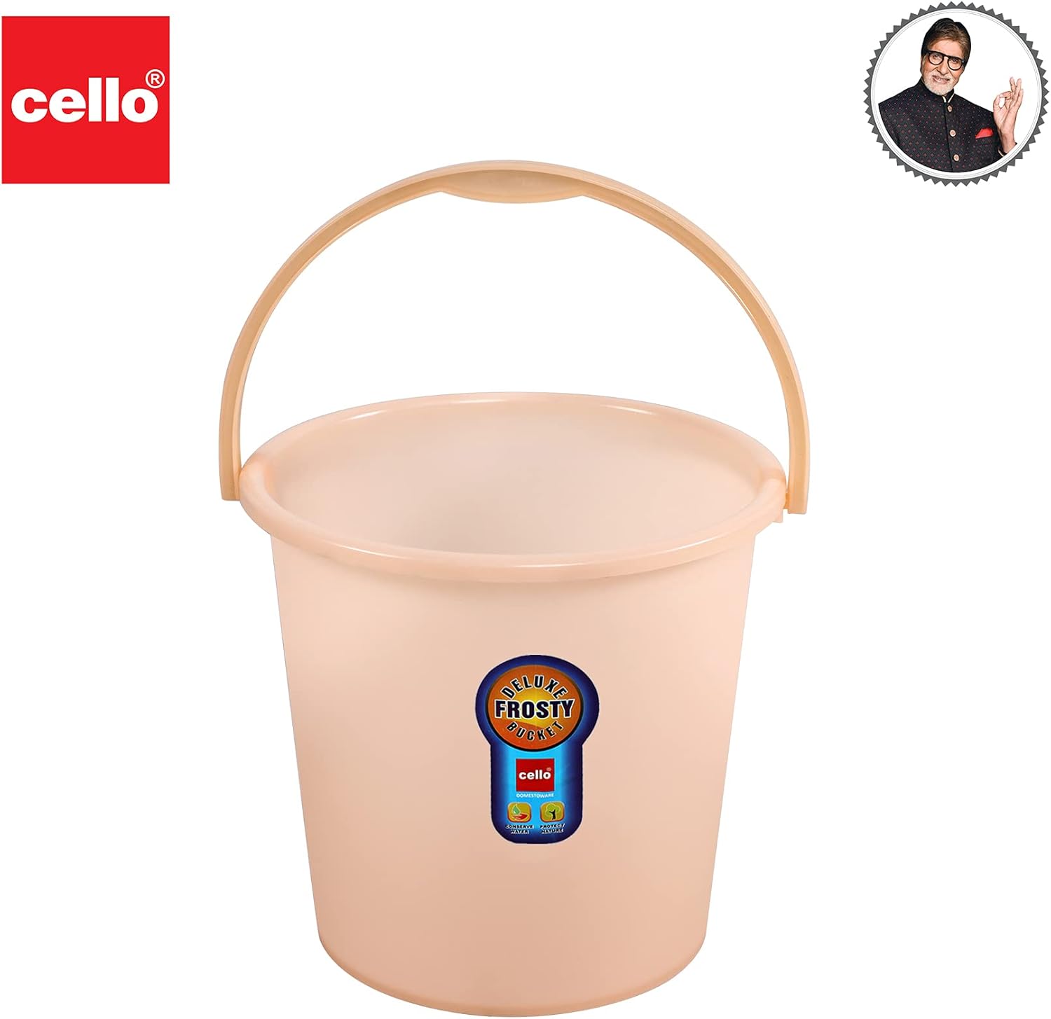 Cello Frosty Bucket DLX, 20 litres, Peach (CLO_FRSTY_BCKT_20L_PCH)