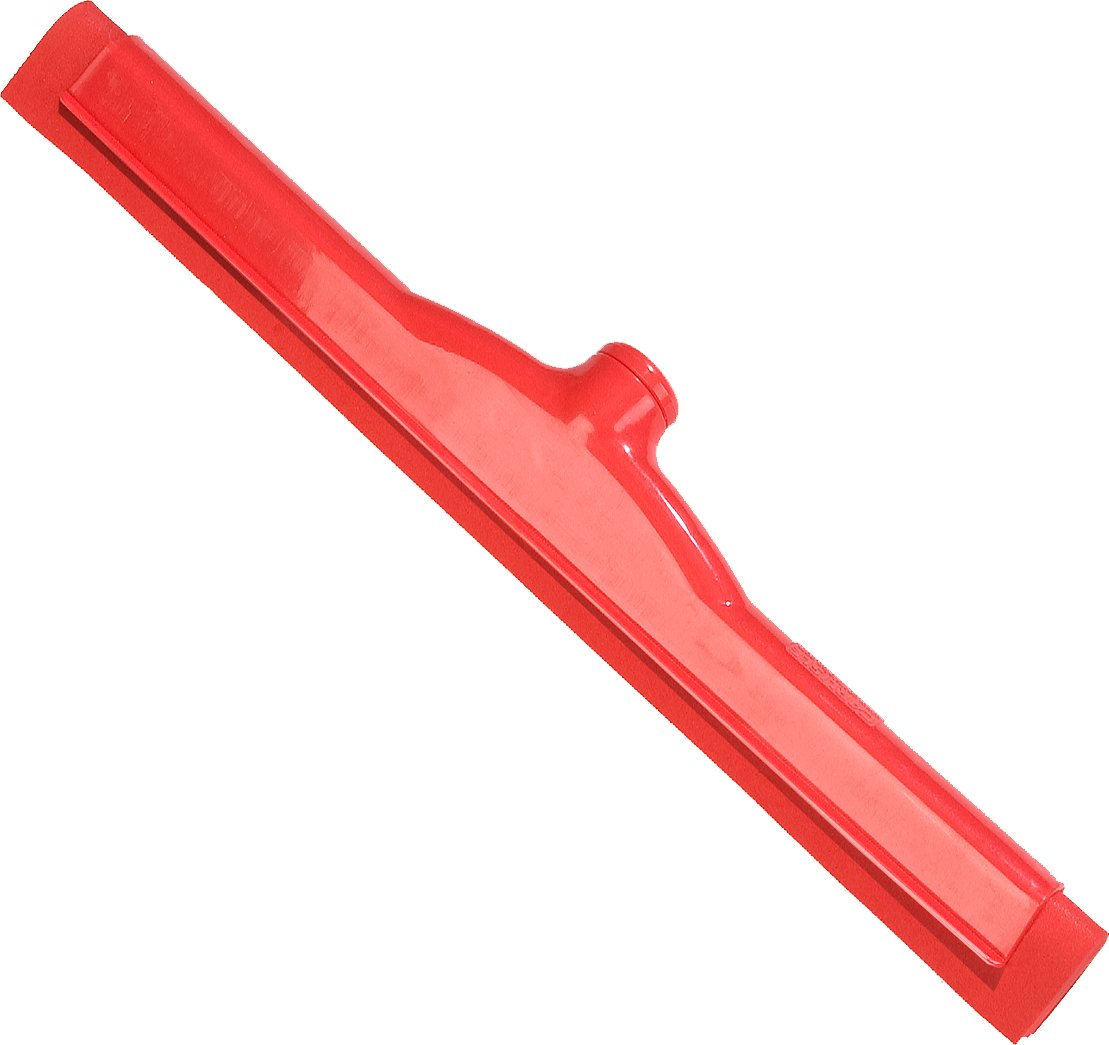 SPARTA 4156705 Plastic Floor Squeegee, Shower Squeegee With Double Foam For Window, Glass, Shower Door, Floor, Windshield, 18 Inches, Red, (Pack of 6)