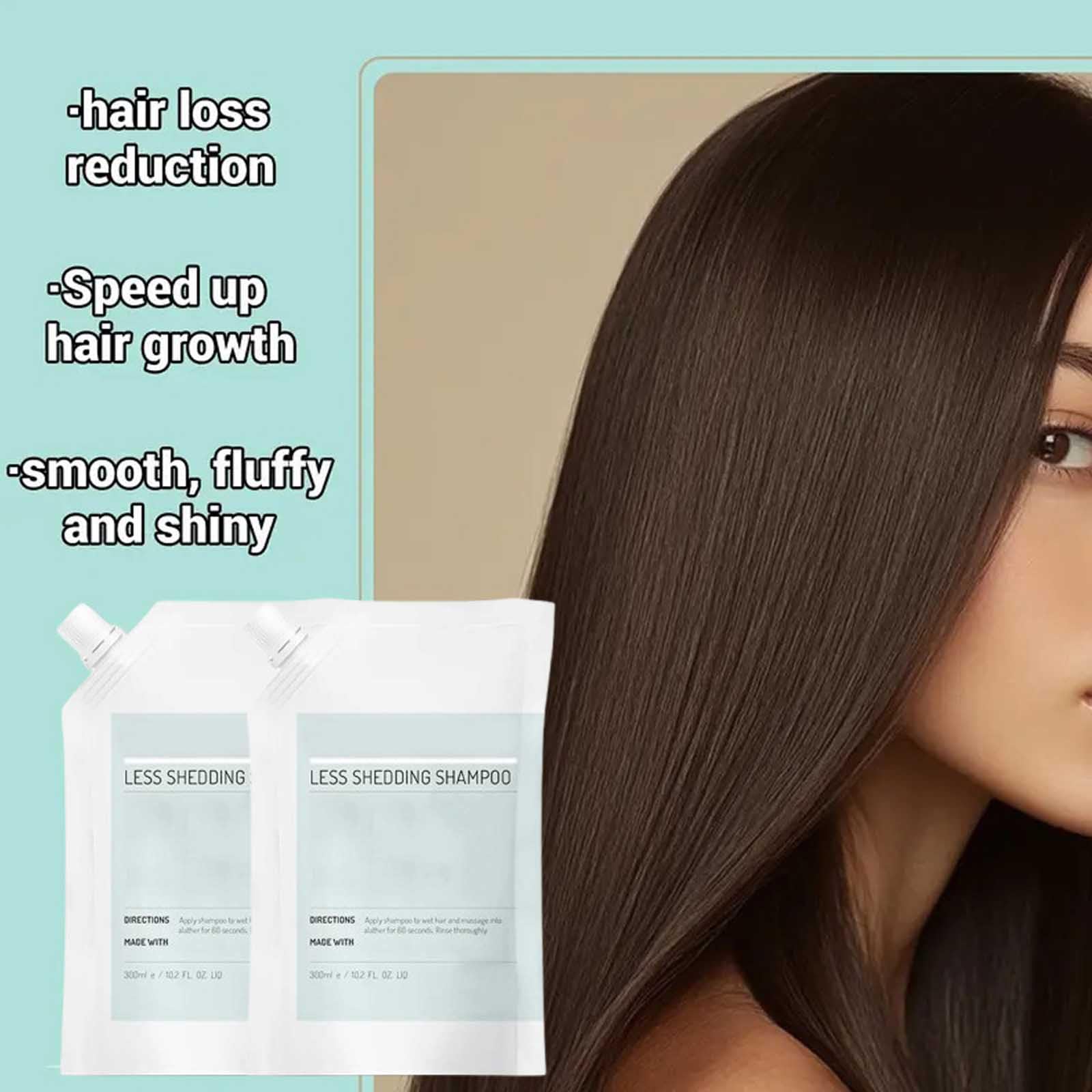 Shampoo volumizzante e anticaduta, anticaduta, controllo naturale del sebo e nutrimento del cuoio capelluto, lenitivo e rinforzante per capelli per donne e uomini (2pcs)