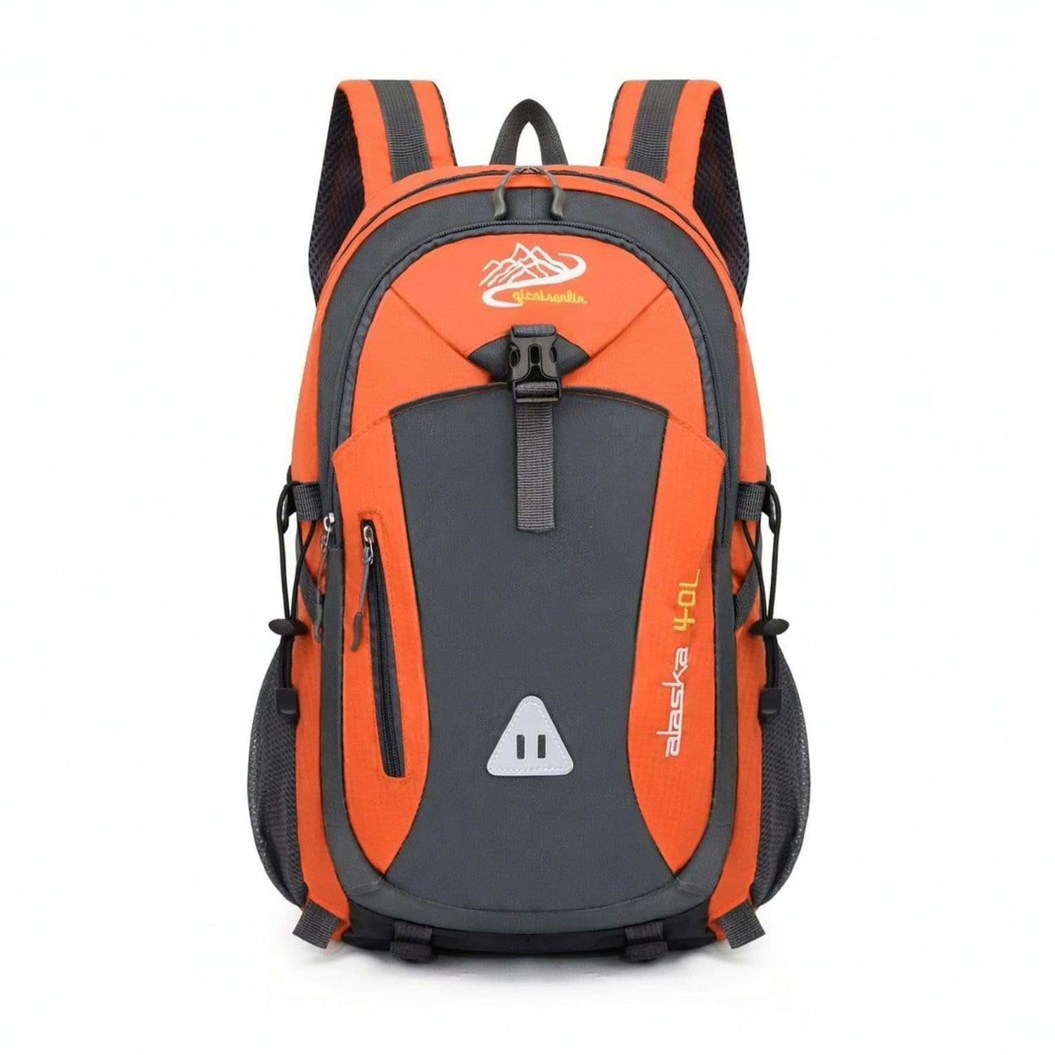 Shock-Absorbing Hiking Backpack Padded Backpack with Front Pocket Multi-Panel Rucksack Roomy for Hikers, Travelers, Campers, Camping, Mountaineering, Orange-image-44