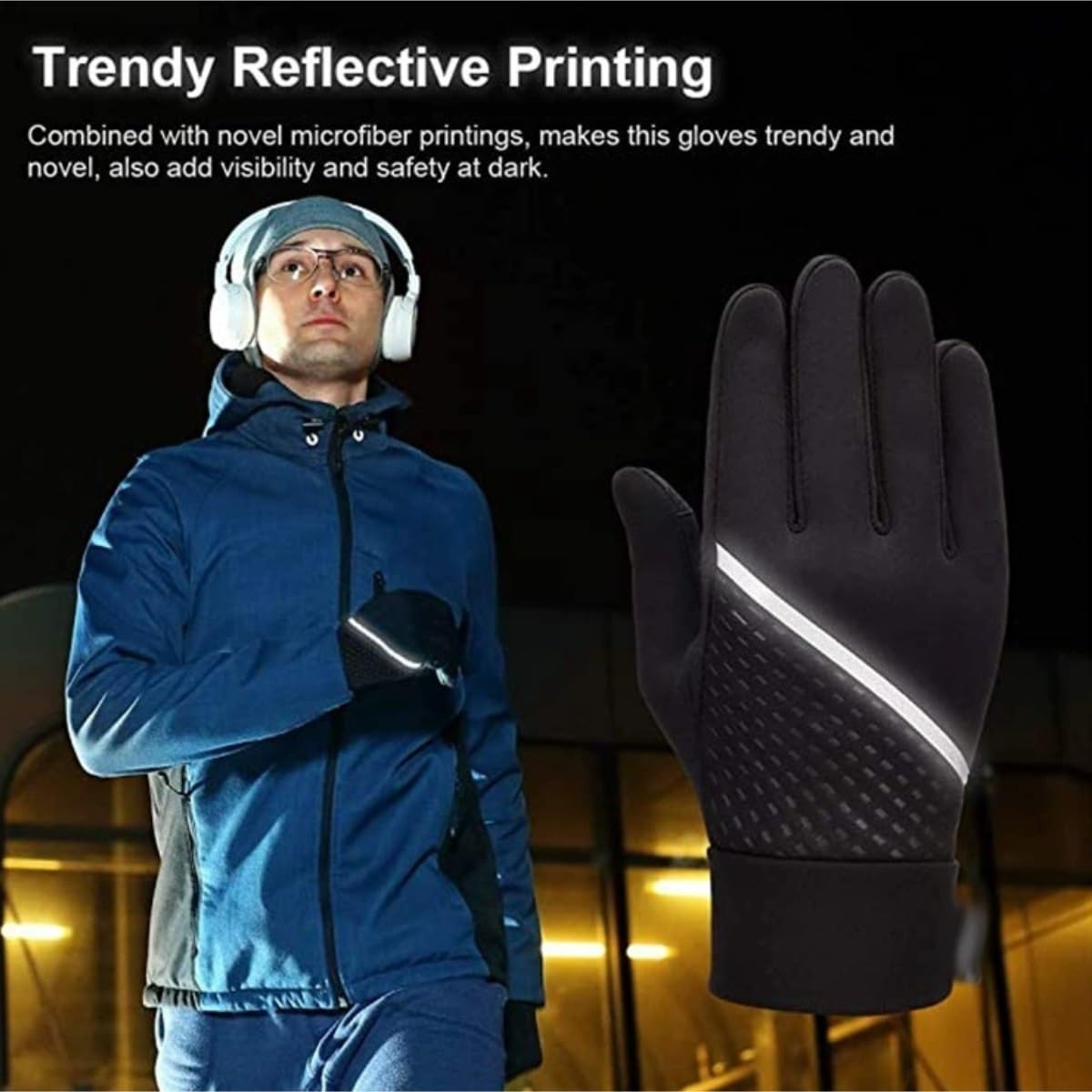 Handschuhe Winter Warme Handschuhe Touchscreen Outdoor Sport Radfahren Vollfinger-Handschuhe Thermohandschuhe(XL)