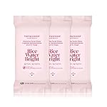 THE FACE SHOP X GLAMZILLA Rice Water Bright Cleansing Wipes On-the-Go Bundle for Face, Moisturizing, Infused with Rice Extract, Cleansing Facial Wipes, 25 Count (Pack of 3)