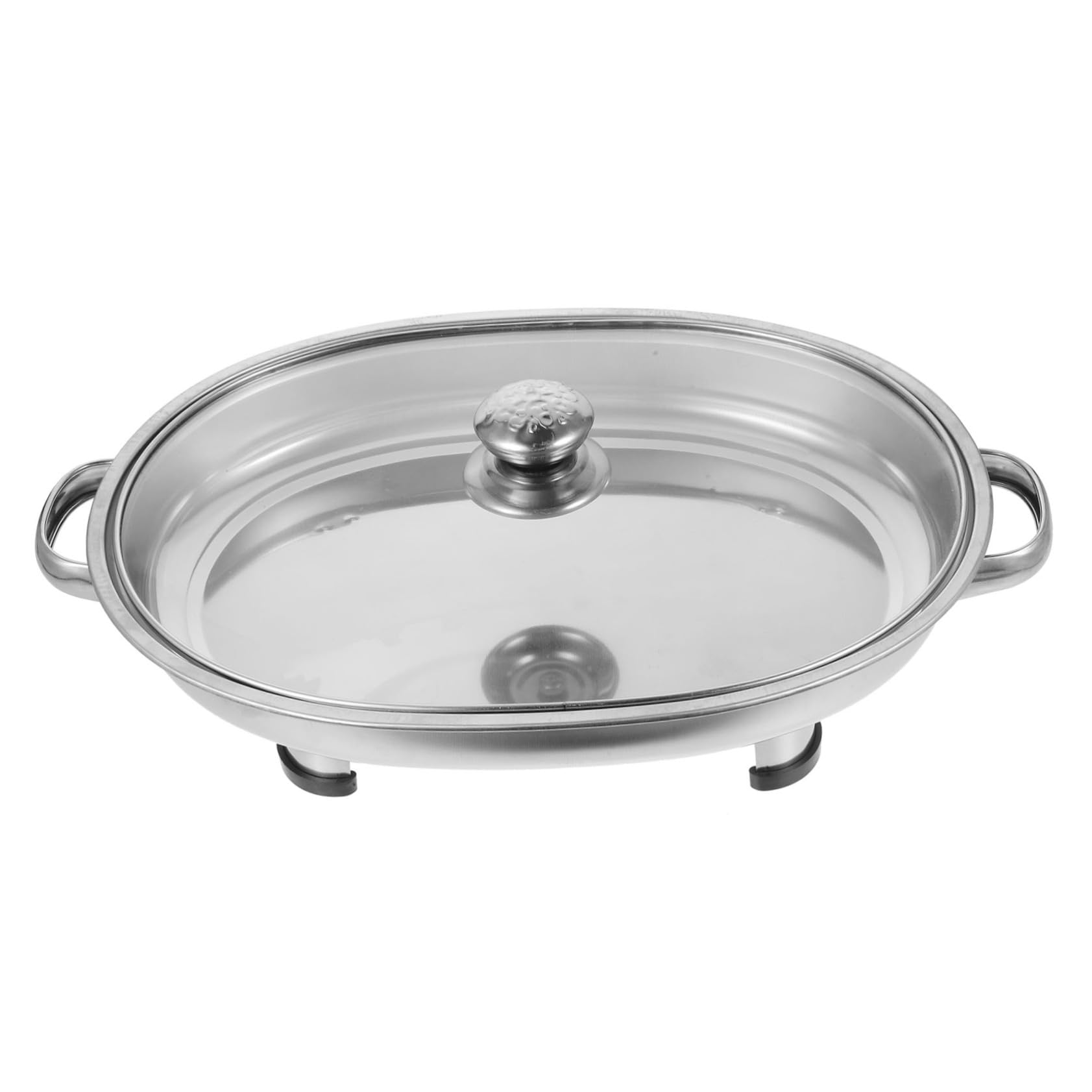 Support de vaisselle de buffet PRETYZOOM avec grand plateau de service et cloche en verre
