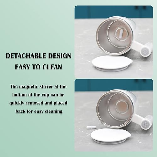 Miniatura 3 de daasigwaa Taza recargable con autoragitación  Taza magnética eléctrica de acero inoxidable para oficina cocina viajes café en casa té chocolate