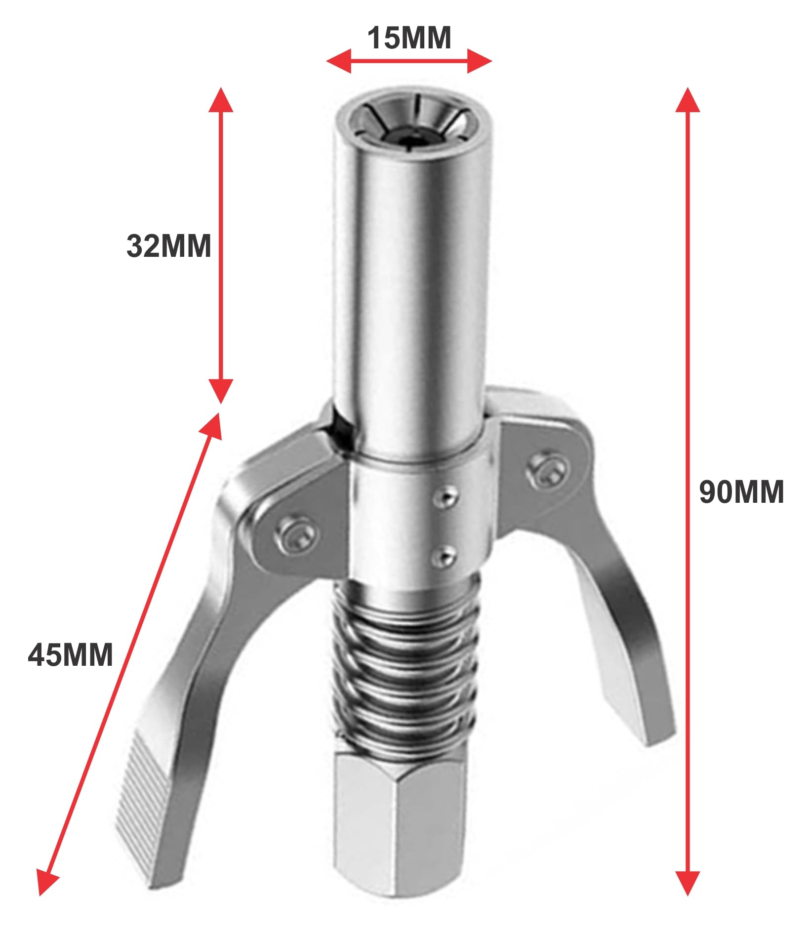 EPITECH MART Grease Gun Coupler with 12 inch Blue Flexible Pipe, Oil Nozzles 1