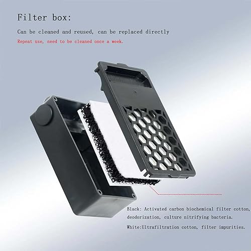 Miniatura 6 de Carefree Fish Acuario Colgar En Cascada Filtro Tanque De Peces Con Skimmer Aumentar El Flujo De Agua Y El Oxígeno Eliminar La Película De Aceite