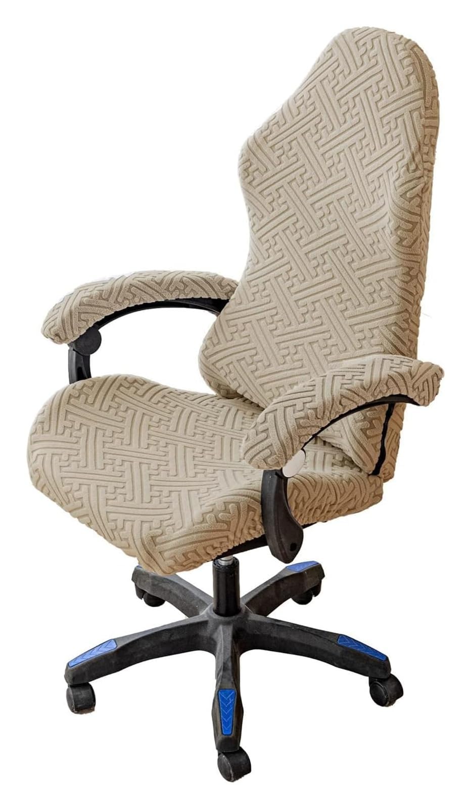 AOICXB Office Chair Seat Covers,Chair Protectors Stretchable Gaming Chair Covers,Computer Chair Cover with 1 Pair Armrest Cover(Bruin)