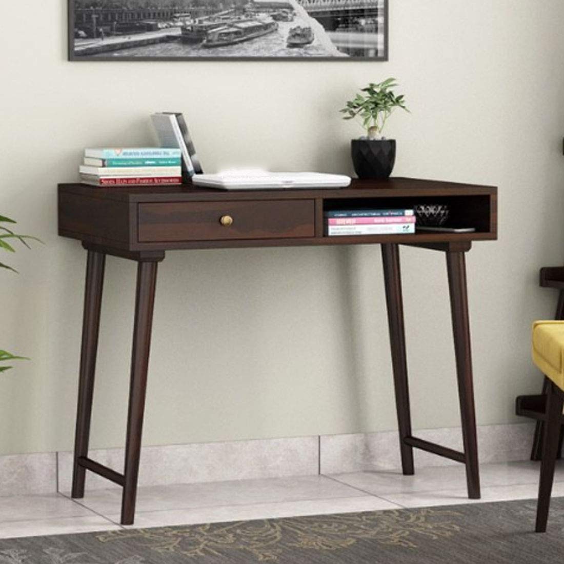 FURNITUREWALLET Sheesham Wood Study Table for Living Room Office Table